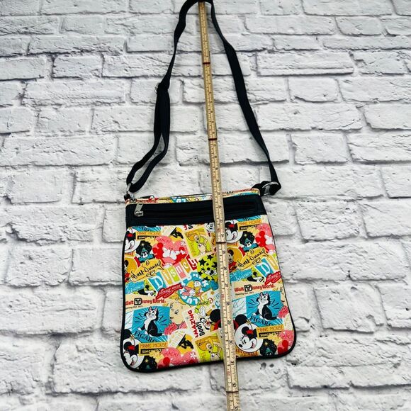 Disney‎ Parks Crossbody Purse Colorful Mickey & Friends Design Adjustable Strap - Picture 11 of 13